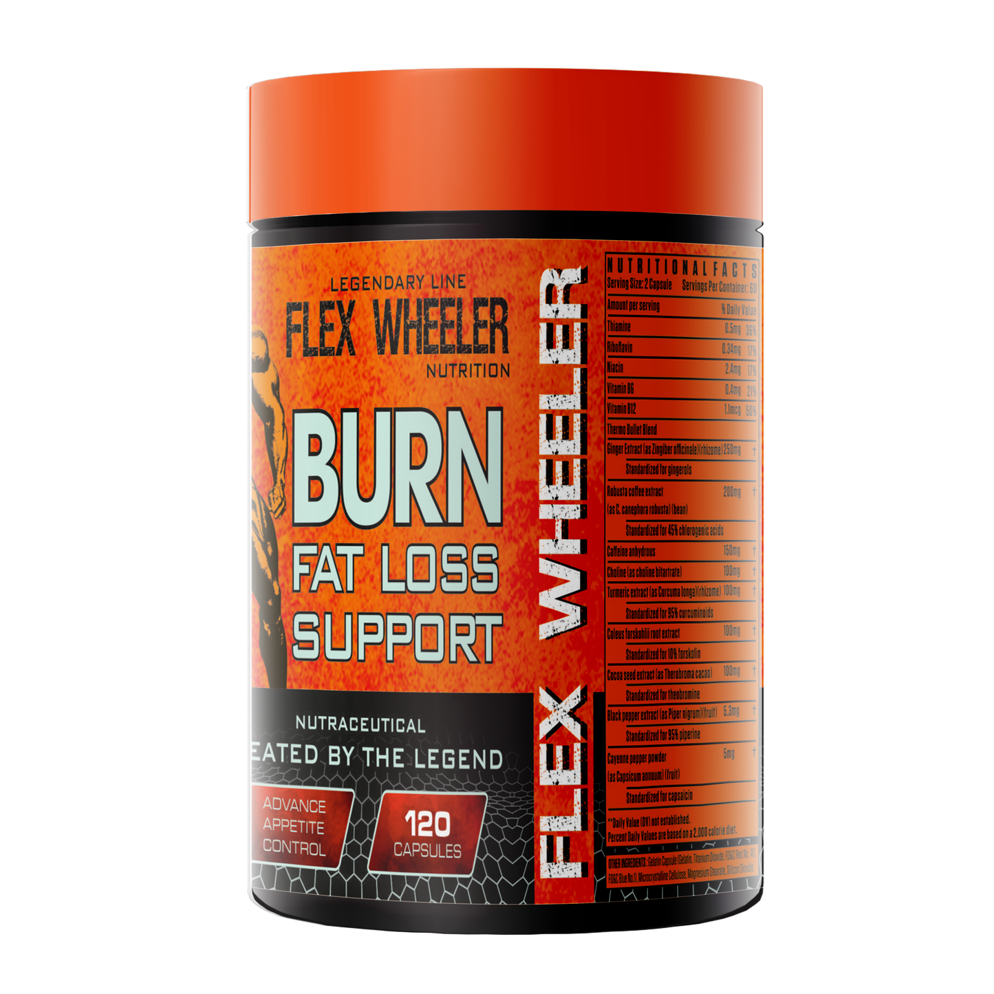 Flex Wheeler Burn Fat Loss Support | 120 Capsules