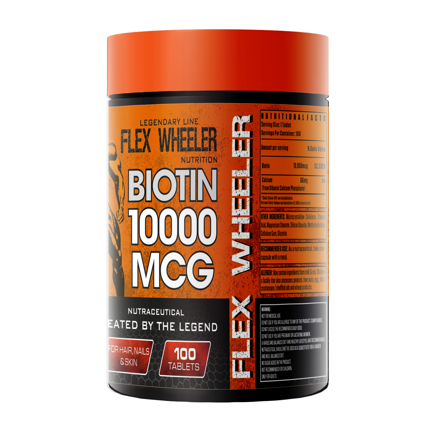 Flex Wheeler Biotin 10000 MCG | 100 Tablets