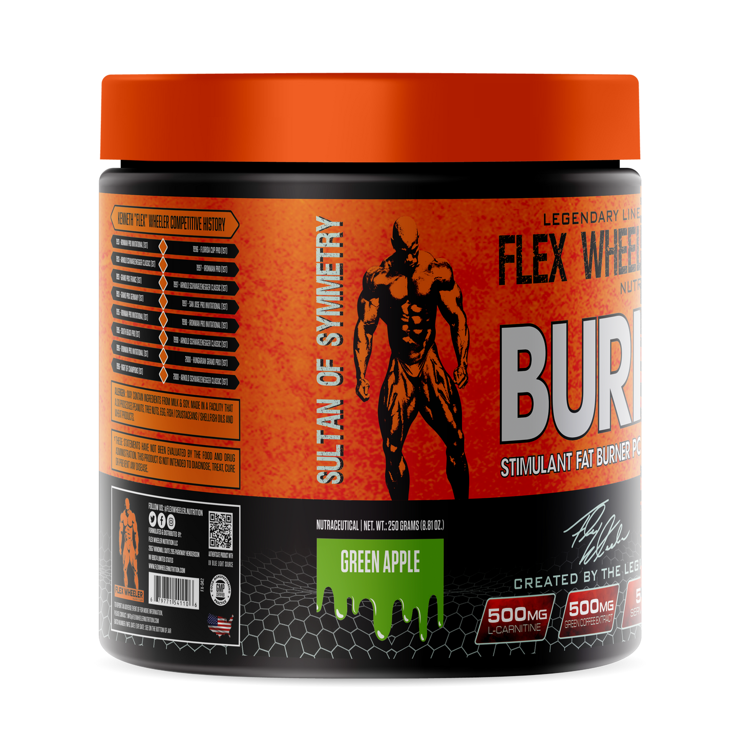 Flex Wheeler Burn Stimulant Fat Burner Powder 250g | 50 Servings