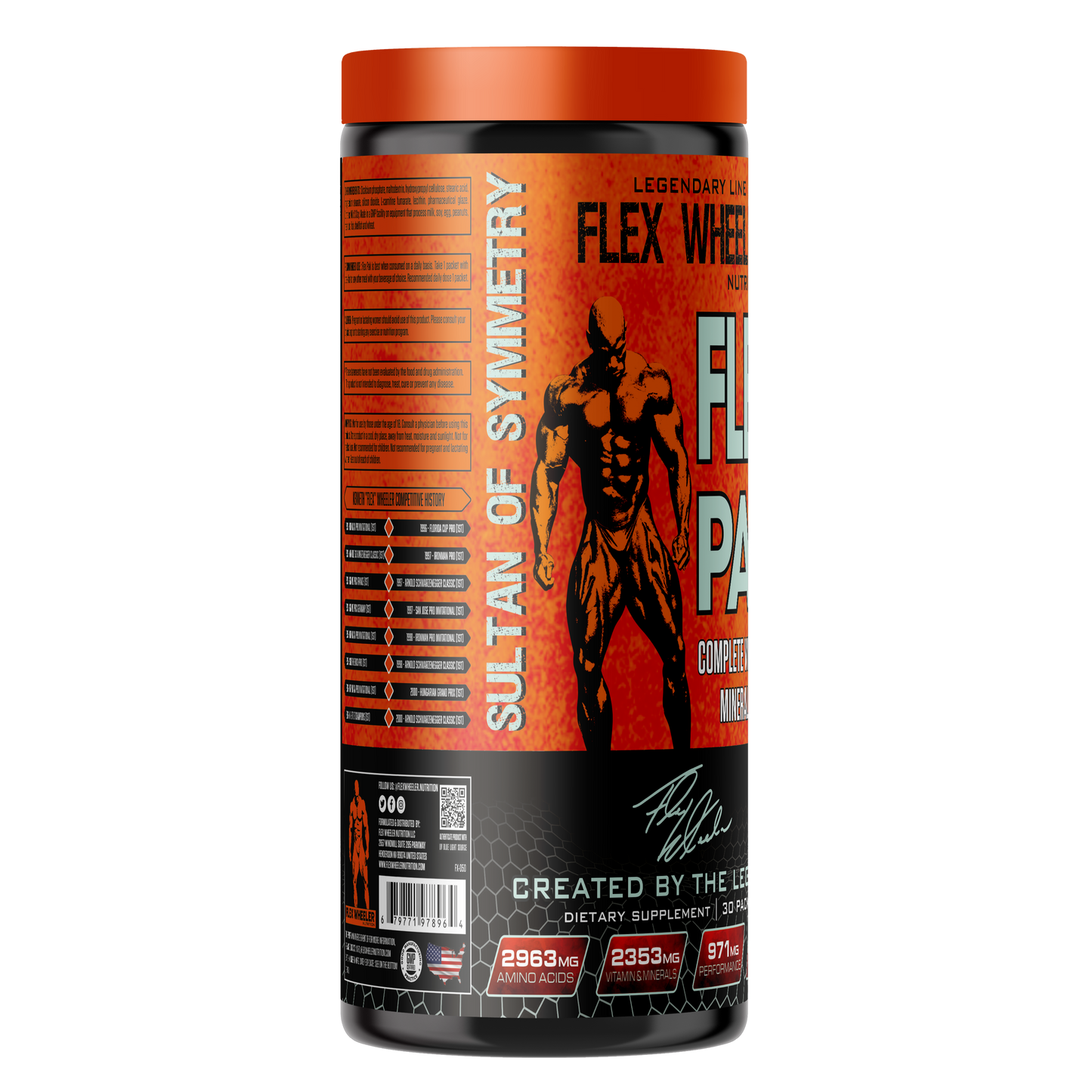 Flex Wheeler Flex Pak Complete Vitamin & Mineral Stack | 30 Packs