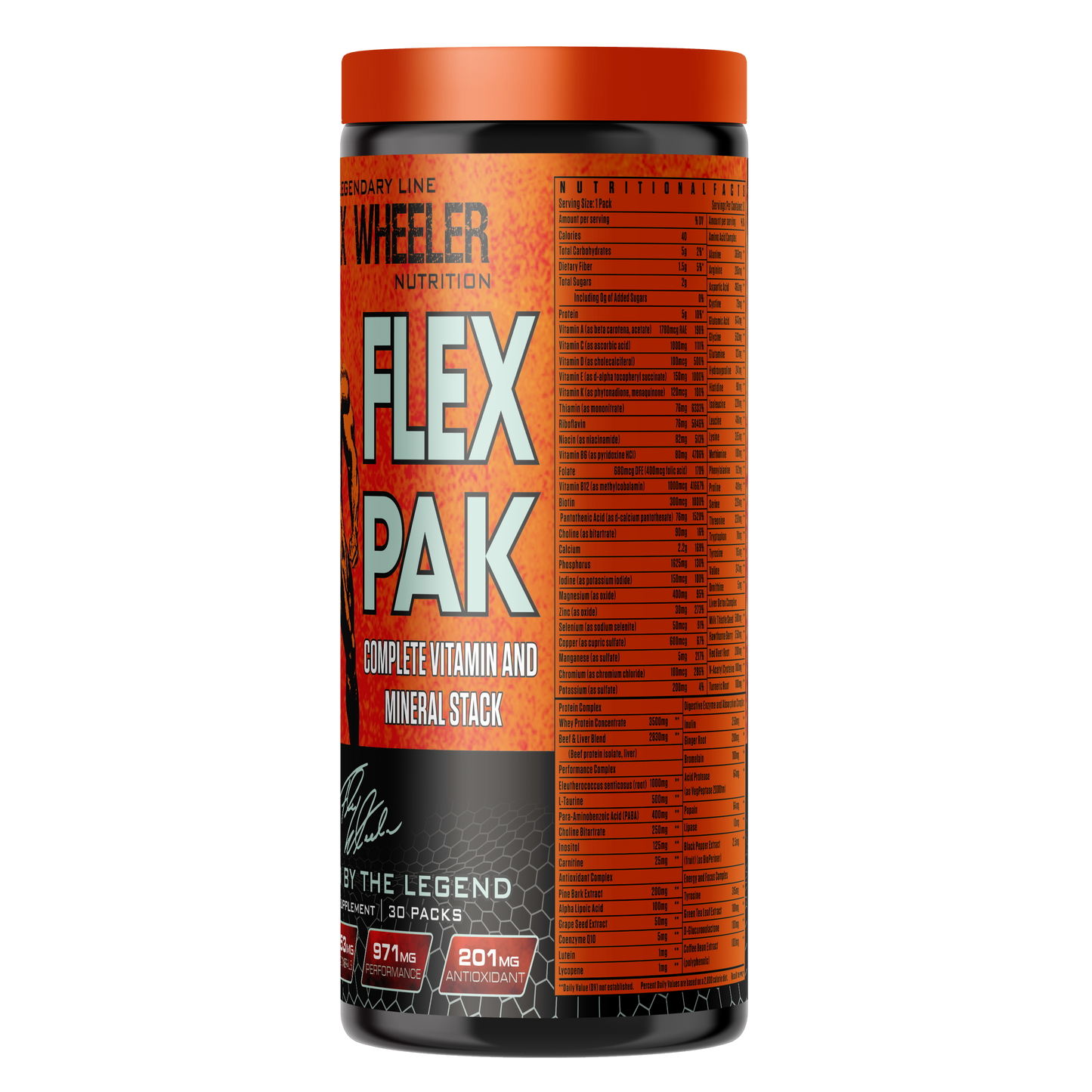 Flex Wheeler Flex Pak Complete Vitamin & Mineral Stack | 30 Packs